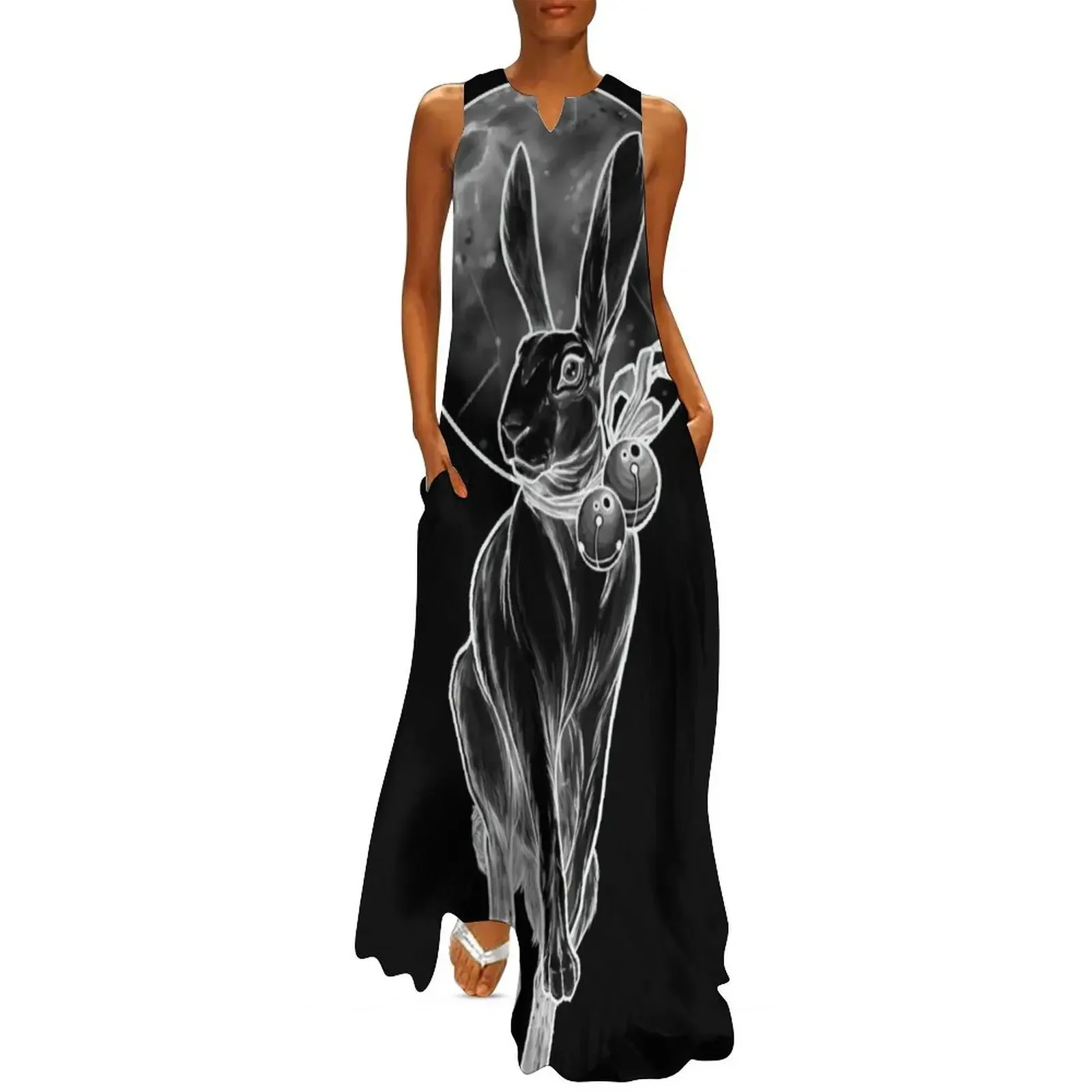 Rabbit moon Long Dress Women's summer dresses Dance dresses loose women's dress Dress
Rabbit moon Long Dress Women's summer dresses Dance dresses loose women's dress Dress