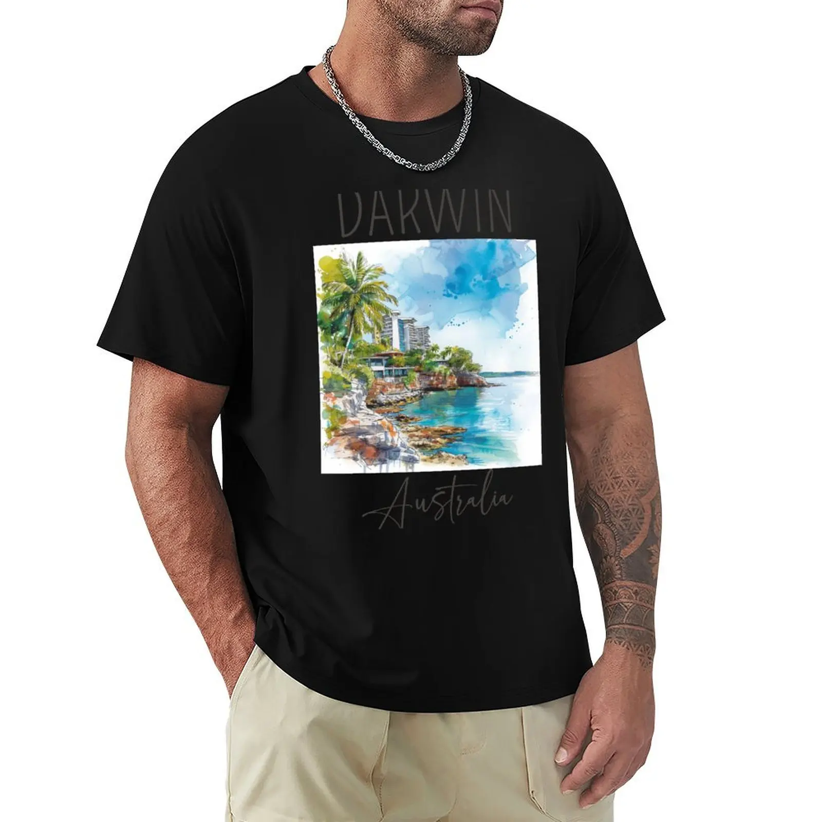 Watercolor Design of Darwin - Australia T-Shirt funny shirt cotton vintage fashion shirts men clothes
Watercolor Design of Darwin - Australia T-Shirt funny shirt cotton vintage fashion shirts men clothes