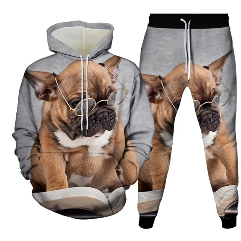 Dog Pattern Hoodies Pant Sets Animal 3D Print Men's Sweatshirts Sweatpants Streetwear Two Piece Suits Tracksuit Man's Clothing
Dog Pattern Hoodies Pant Sets Animal 3D Print Men's Sweatshirts Sweatpants Streetwear Two Piece Suits Tracksuit Man's Clothing