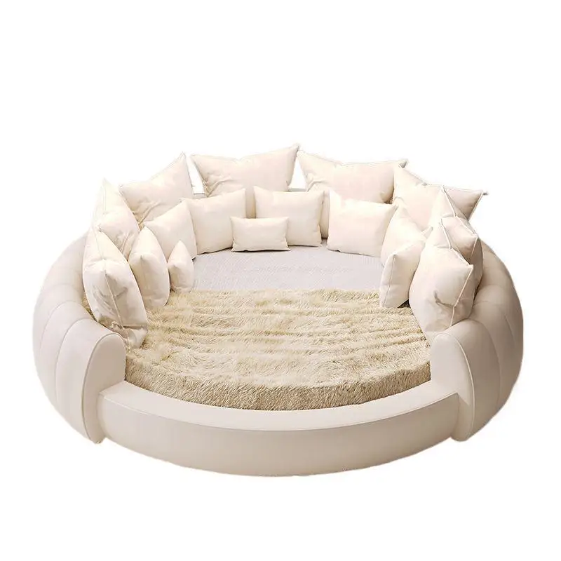 Double wedding bed master bedroom princess big round bed hotel hotel homestay luxury new explosion
Double wedding bed master bedroom princess big round bed hotel hotel homestay luxury new explosion