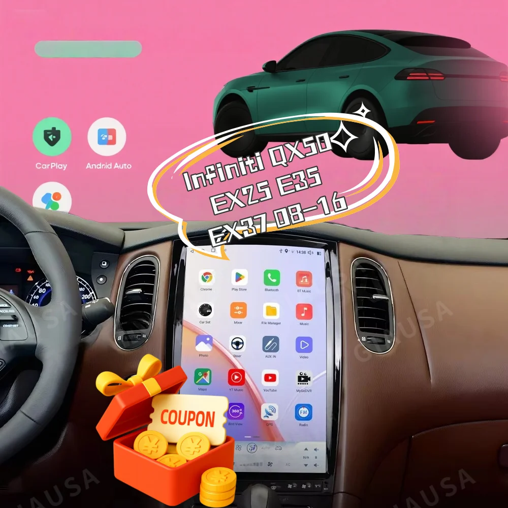 UJMN для Infiniti QX50 EX25 E35 E37 EX30D 2008-2016 14,5 "автомобильный радиоприемник автомобильный мультимедийный стереоплеер GPS-навигация Carplay Unit DSP
UJMN для Infiniti QX50 EX25 E35 E37 EX30D 2008-2016 14,5 "автомобильный радиоприемник автомобильный мультимедийный стереоплеер GPS-навигация Carplay Unit DSP