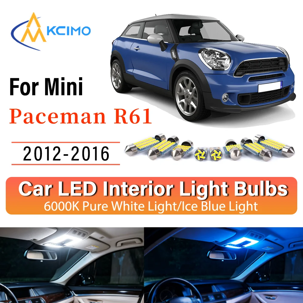 Interior Lighting Kit For Mini Paceman R61 2012-2016 LED Bulbs for Dome Map Door Trunk License Plate Light
Interior Lighting Kit For Mini Paceman R61 2012-2016 LED Bulbs for Dome Map Door Trunk License Plate Light
