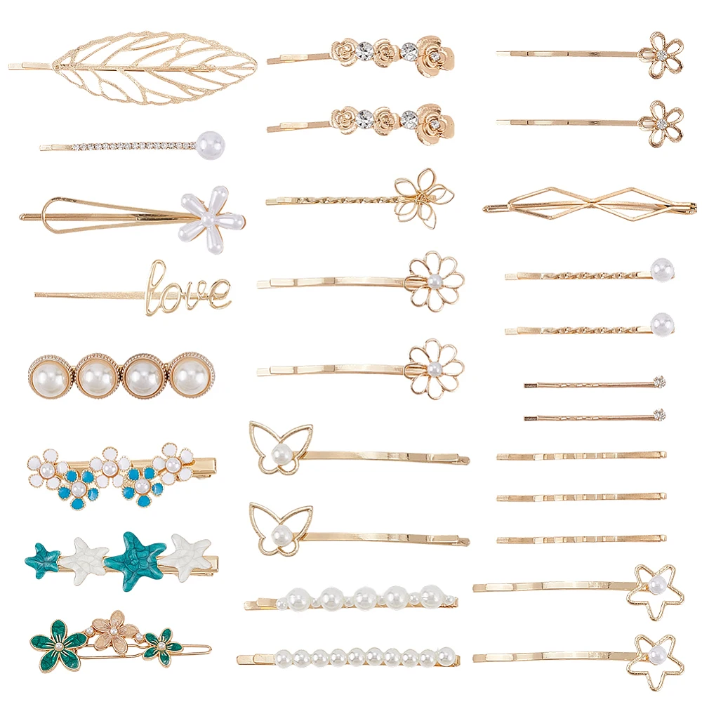 Zinc Alloy Hair Bobby Pins Hair Accessories for Women Girls Golden 13.5~82.5x6~70x5.5~18mm
Zinc Alloy Hair Bobby Pins Hair Accessories for Women Girls Golden 13.5~82.5x6~70x5.5~18mm