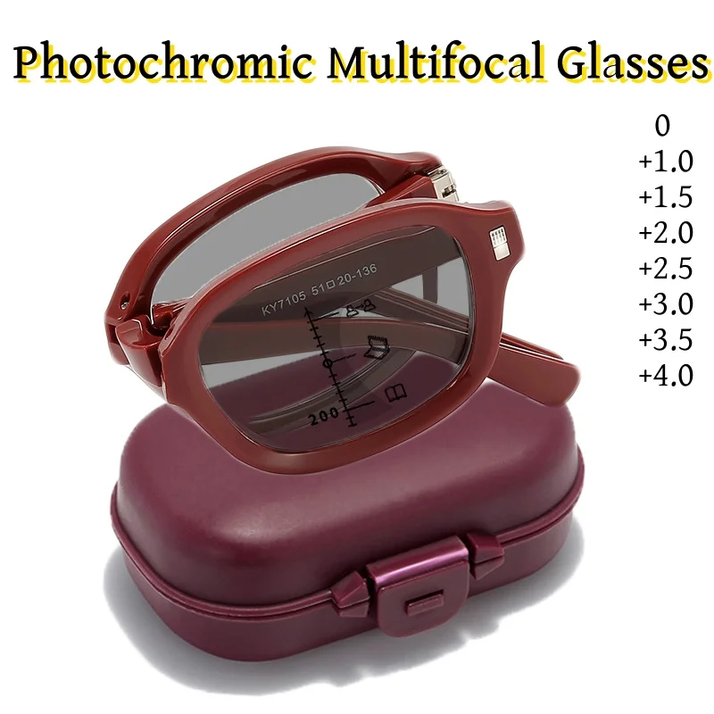 Finished Photochromic Multifocal Reading Glasses Vintage Folding Blue Light Blocking Near Far Sight Eyewear Diopter 0 To +4.0
Finished Photochromic Multifocal Reading Glasses Vintage Folding Blue Light Blocking Near Far Sight Eyewear Diopter 0 To +4.0