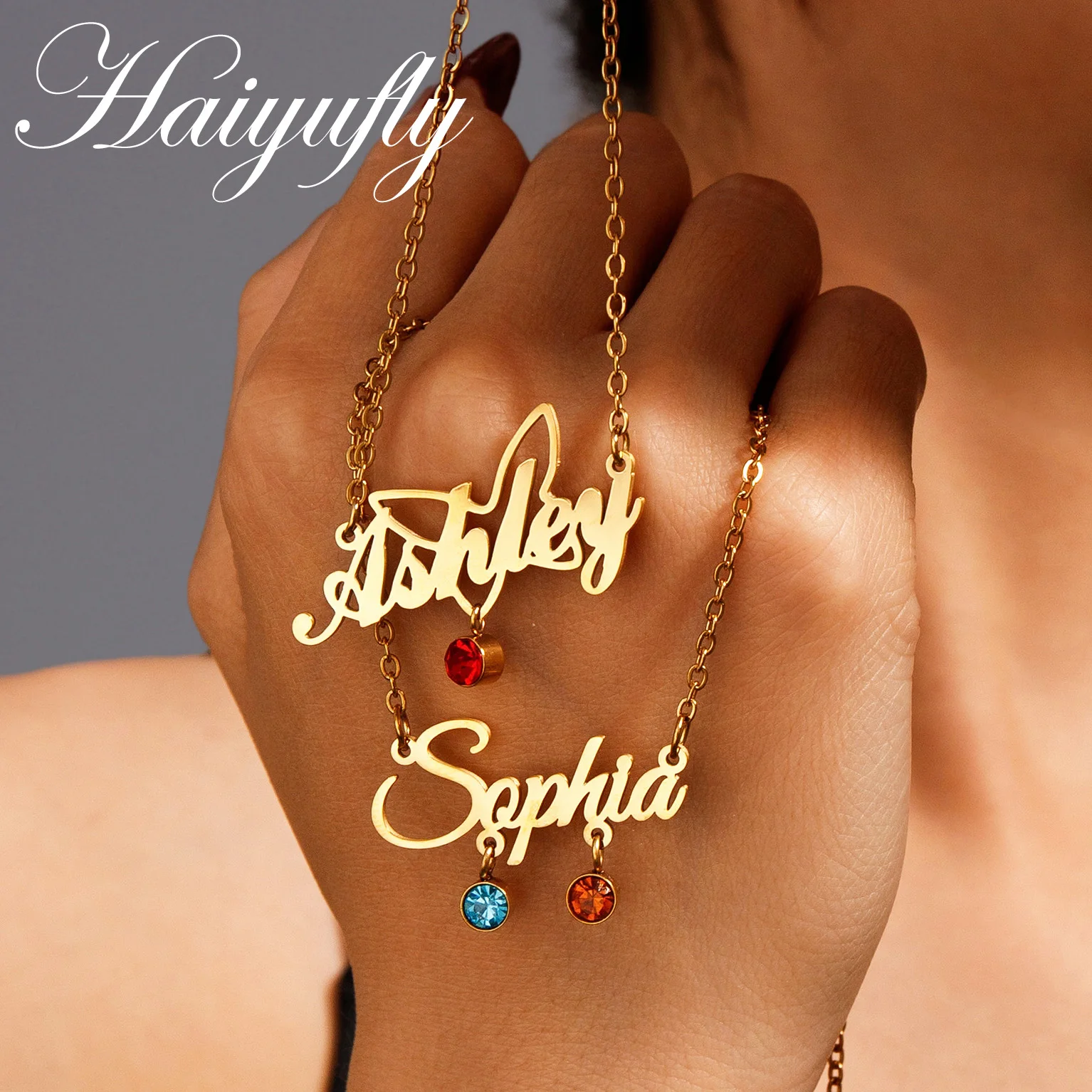 Haiyufly ожерелье с индивидуальным именем для женщин с камнем из циркона, персонализированные ювелирные изделия из нержавеющей стали, колье-цепочка, подарок на день рождения
Haiyufly ожерелье с индивидуальным именем для женщин с камнем из циркона, персонализированные ювелирные изделия из нержавеющей стали, колье-цепочка, подарок на день рождения