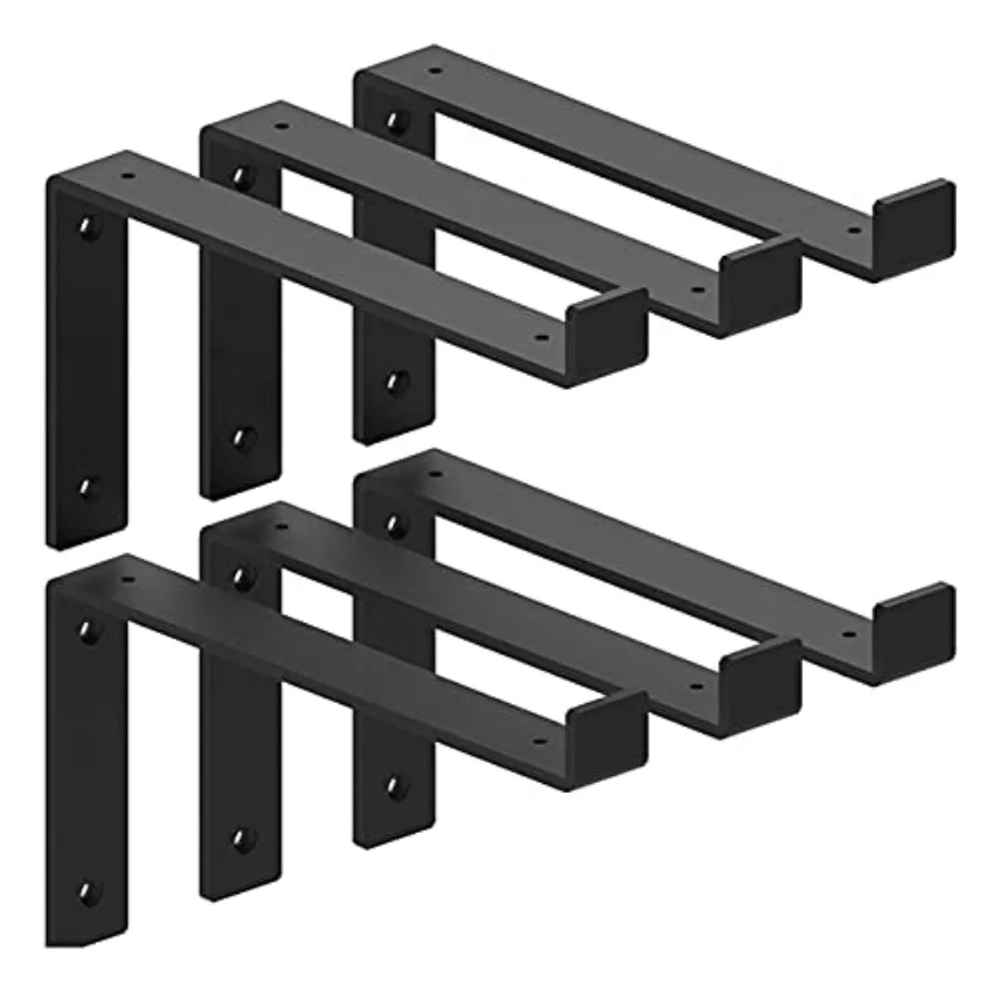 Shelf Brackets Lip Brackets for Shelves Industrial Forged Steel Floating Shelf Bracket Heavy Duty Rustic Black Shelf Brackets 6
Shelf Brackets Lip Brackets for Shelves Industrial Forged Steel Floating Shelf Bracket Heavy Duty Rustic Black Shelf Brackets 6