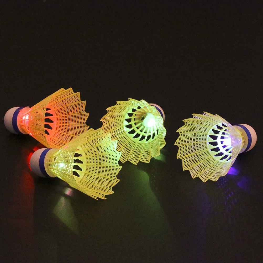 8pcs LED Badminton Shuttlecocks Luminous Birdies Night Play Durable Nylon Cork Red Green Blue Color Change Easily Switch
8pcs LED Badminton Shuttlecocks Luminous Birdies Night Play Durable Nylon Cork Red Green Blue Color Change Easily Switch
