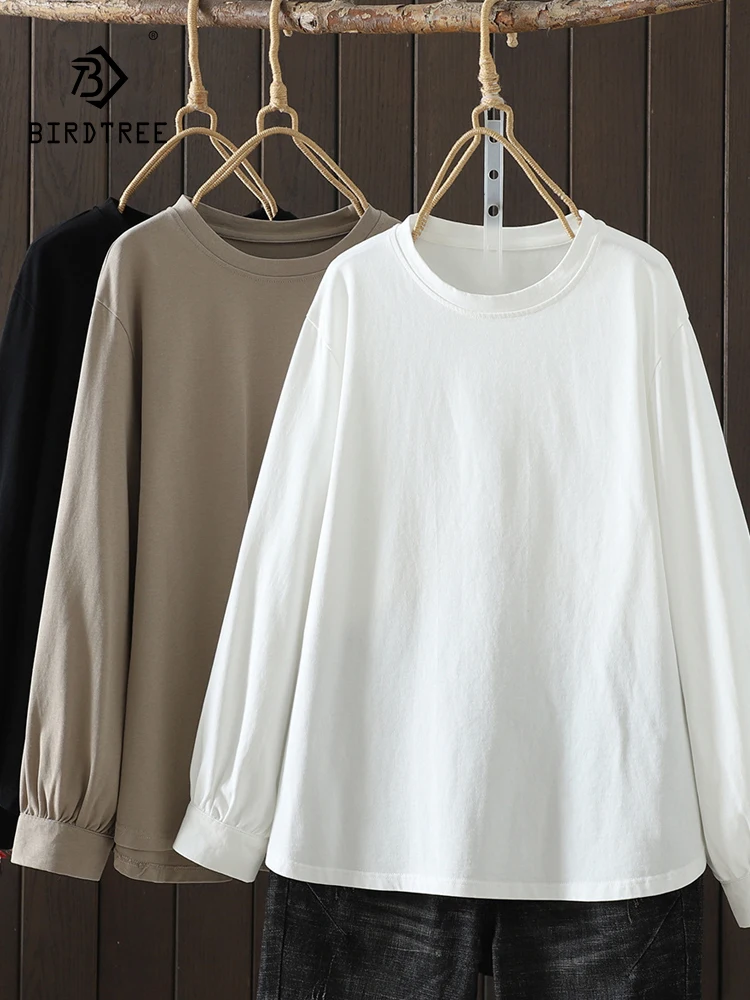 New 2025 Spring Cotton Long Sleeve T-Shirt, Women O Neck Solid Tops, Girl Basics Versatile Commute Loose Mid-Long Tee T51802CC
New 2025 Spring Cotton Long Sleeve T-Shirt, Women O Neck Solid Tops, Girl Basics Versatile Commute Loose Mid-Long Tee T51802CC