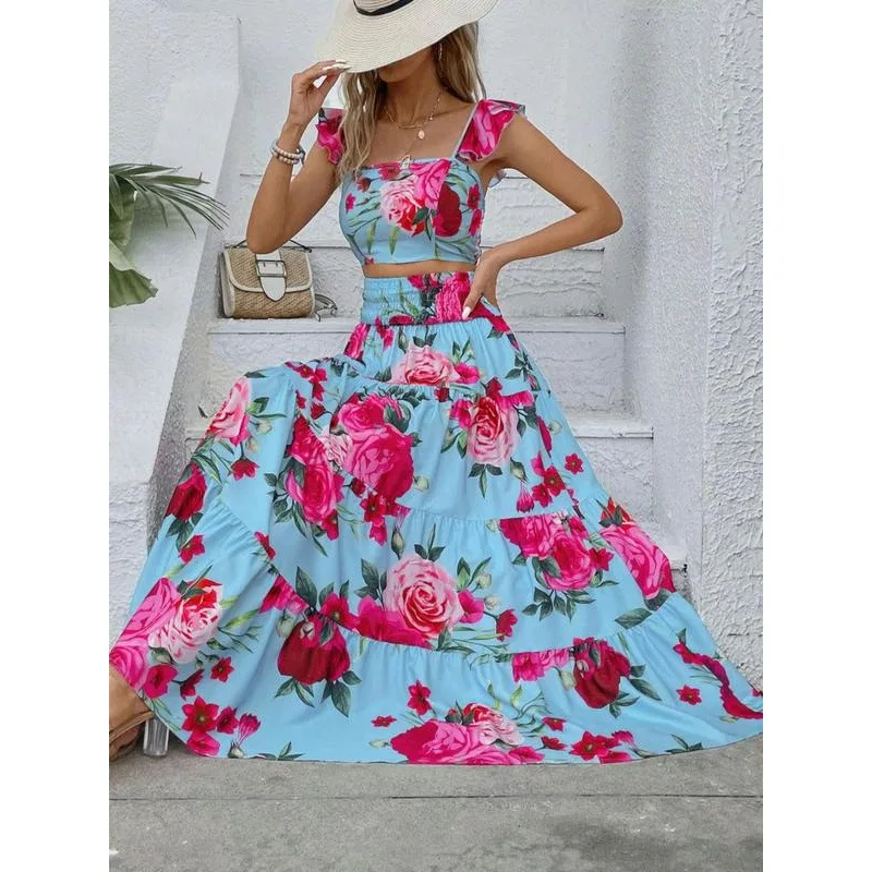 Long Slip Dress Set with Strap Cross-Border Women's Fashion Summer Outfit Two-Piece Ensemble No Brand Registered Trademark
Long Slip Dress Set with Strap Cross-Border Women's Fashion Summer Outfit Two-Piece Ensemble No Brand Registered Trademark