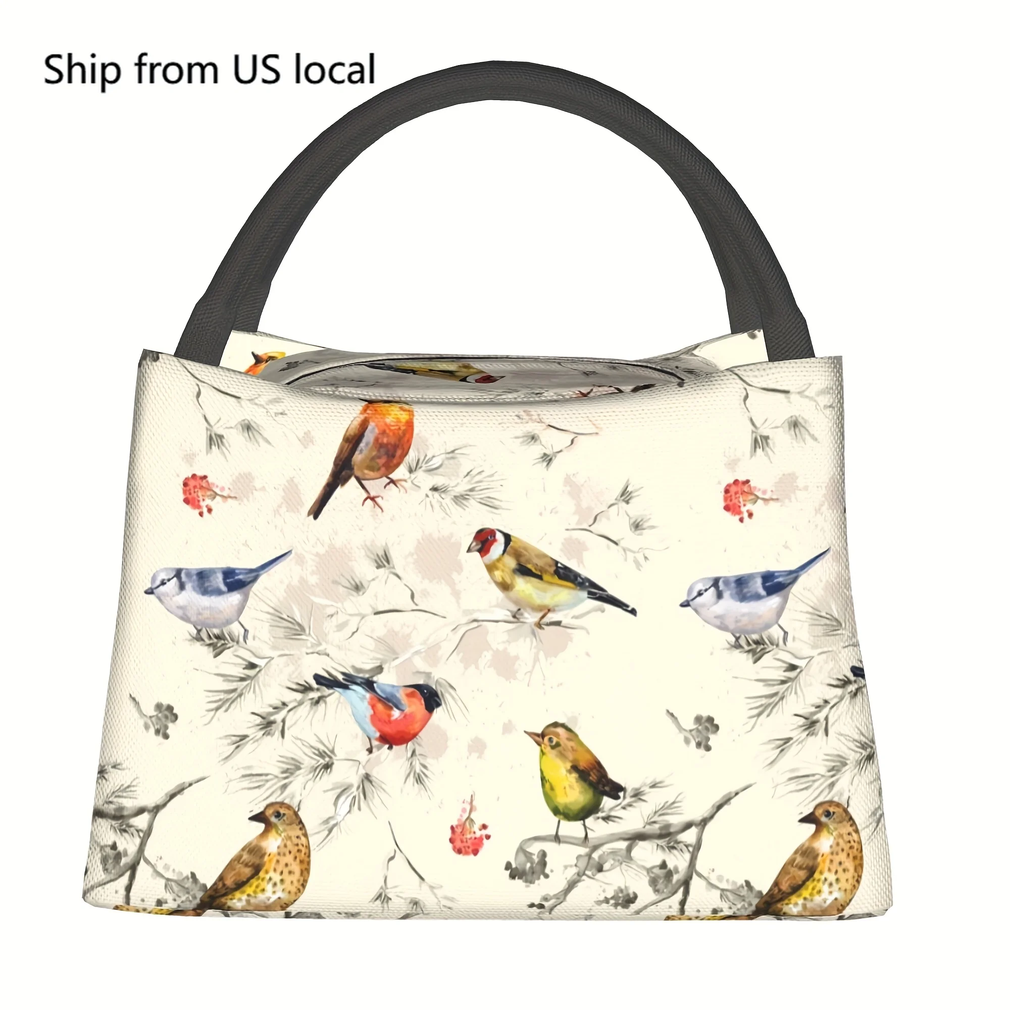 1pc Vintage Bird Pattern Insulated Lunch Bag - Reusable Portable Cooler Tote with Durable Polyester, Hand Washable for Camping,
1pc Vintage Bird Pattern Insulated Lunch Bag - Reusable Portable Cooler Tote with Durable Polyester, Hand Washable for Camping,