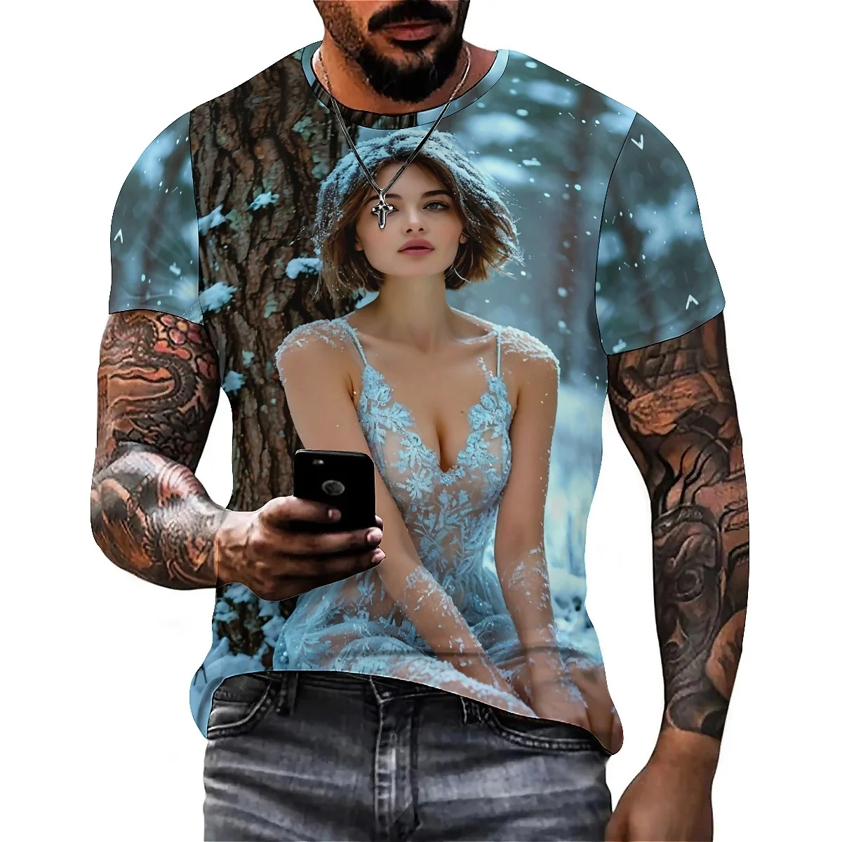Family Gathering & Beach Travel Men's 3D Printed Short-Sleeve T-Shirt - 3D Loose-Fit Printed Top
Family Gathering & Beach Travel Men's 3D Printed Short-Sleeve T-Shirt - 3D Loose-Fit Printed Top