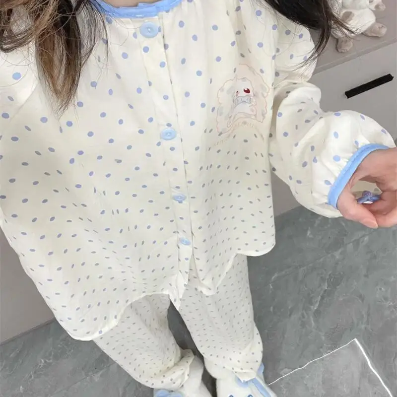 Sanrio Marumofubiyori Sleeping Pajamas 2 Piece Set Kawaii Cartoon Women's Sleepwear Long Sleeve Pant Student Pyjama Home Clothes
Sanrio Marumofubiyori Sleeping Pajamas 2 Piece Set Kawaii Cartoon Women's Sleepwear Long Sleeve Pant Student Pyjama Home Clothes