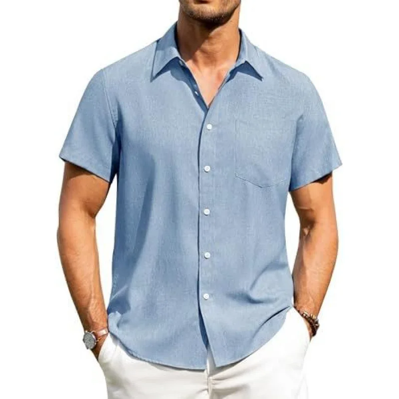 2026 Men's Linen Shirt Short Sleeve Button-Up Wrinkle Casual Beach Vacation Summer Shirt Polyester Fabric
2026 Men's Linen Shirt Short Sleeve Button-Up Wrinkle Casual Beach Vacation Summer Shirt Polyester Fabric