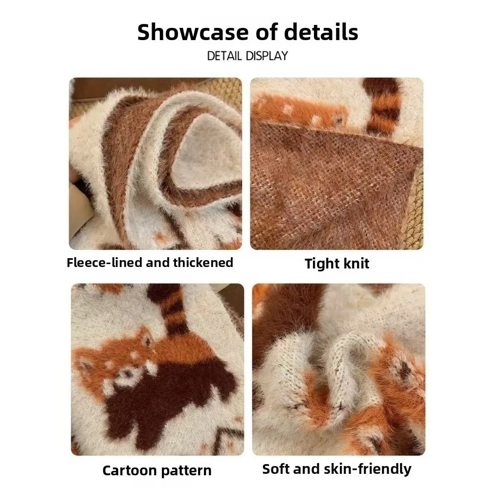 Милый мягкий зимний шарф, теплая шаль с изображением кота, двусторонний шарф из искусственного меха норки, женский шерстяной шарф
Милый мягкий зимний шарф, теплая шаль с изображением кота, двусторонний шарф из искусственного меха норки, женский шерстяной шарф