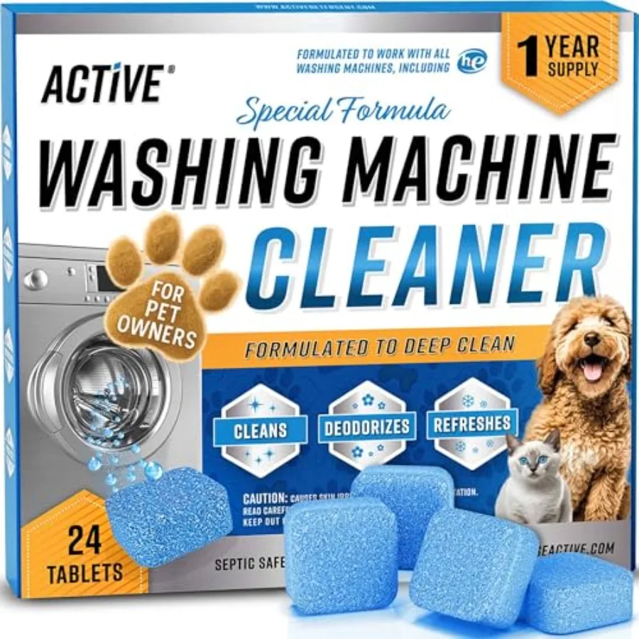 Washing Machine Cleaner for Pet Owners Enzymatic Deep Clean Descaler for Cat and Dog Hair, Urine, Odor, Residue, 24 Septic-Safe
Washing Machine Cleaner for Pet Owners Enzymatic Deep Clean Descaler for Cat and Dog Hair, Urine, Odor, Residue, 24 Septic-Safe