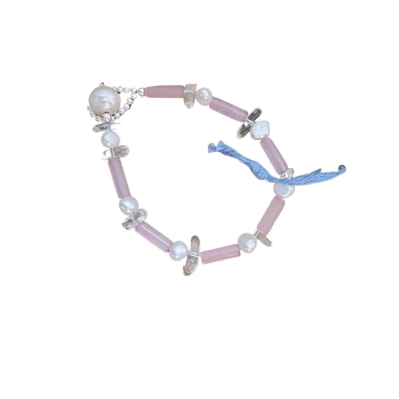 Natural pink cat's eye freshwater pearl white crystal bracelet simple pink bracelet sweet
Natural pink cat's eye freshwater pearl white crystal bracelet simple pink bracelet sweet