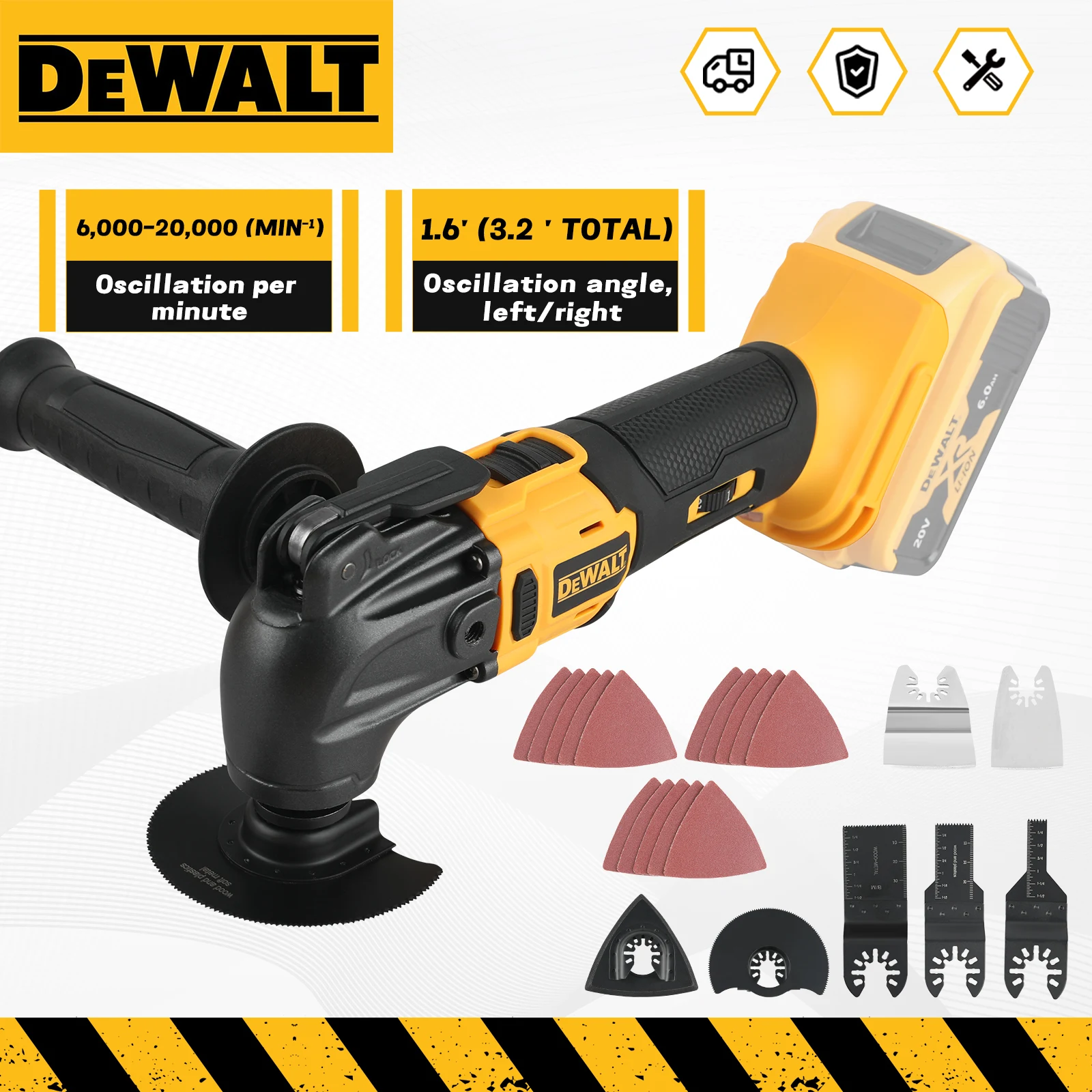 Multifunctional DEWALT 20V Brushless Oscillating Tool Cordless Vibration Saw Electric Lawn Mower for Woodworking
Multifunctional DEWALT 20V Brushless Oscillating Tool Cordless Vibration Saw Electric Lawn Mower for Woodworking