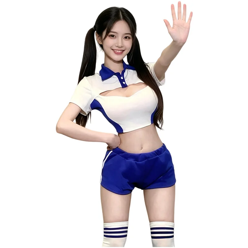 Women's Sexy Sporty Cheerleading Uniform Adult Lady Stylish Cosplay Student Lingerie Set Girl Football Baby Costumes
Women's Sexy Sporty Cheerleading Uniform Adult Lady Stylish Cosplay Student Lingerie Set Girl Football Baby Costumes