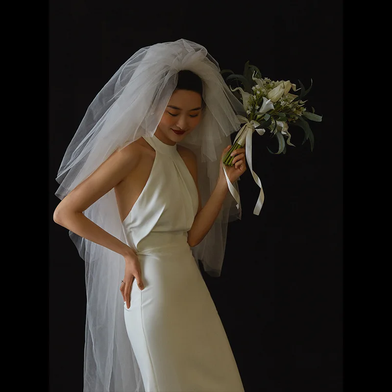Satin Light Wedding Dress French Style2025New Simple White Ultra Fairy Forest Style Travel Backless Halter Welcome Veil Dress
Satin Light Wedding Dress French Style2025New Simple White Ultra Fairy Forest Style Travel Backless Halter Welcome Veil Dress