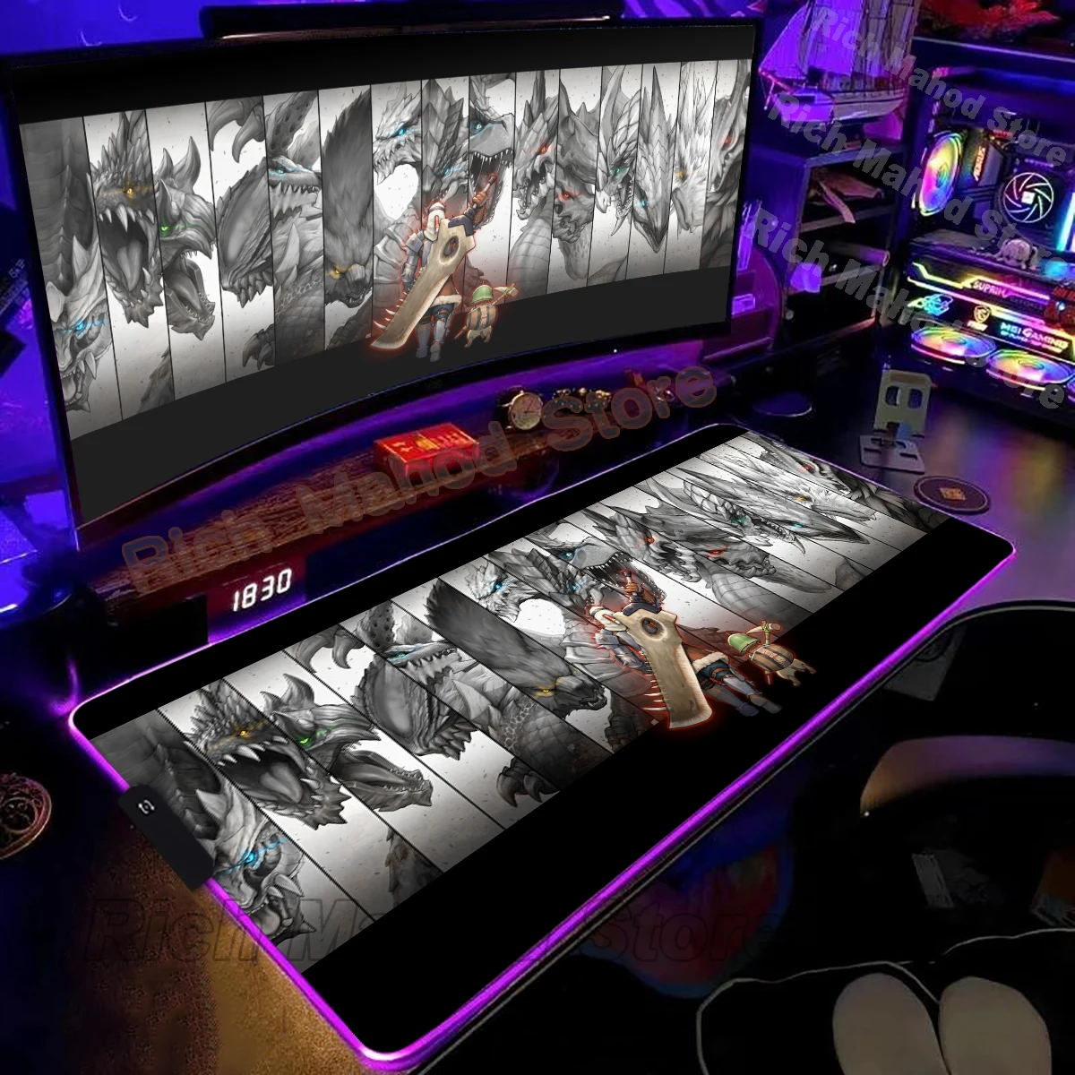 Game Monster Hunter Wilds Mouse Pad Gamer Rgb Desk Mat Back Light Led Mousepad Gaming Accessories PC Cabinet E-Sports Deskmat
Game Monster Hunter Wilds Mouse Pad Gamer Rgb Desk Mat Back Light Led Mousepad Gaming Accessories PC Cabinet E-Sports Deskmat
