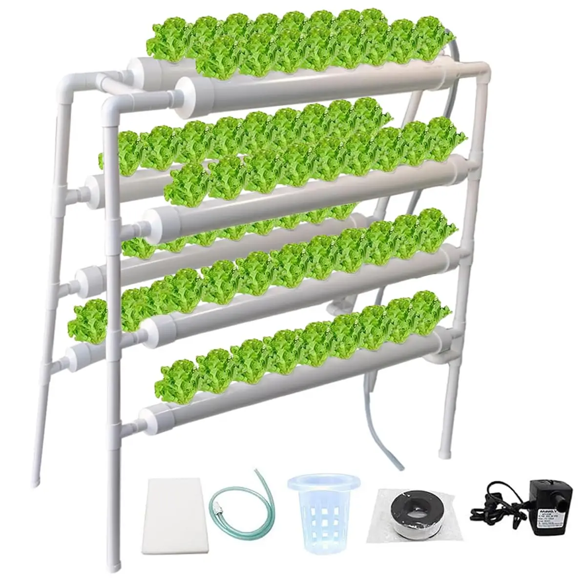 4-Tier Ladder Hydroponic System With 70 Holes, 8 Food-Grade PVC Pipes For Leafy Greens Cultivation
4-Tier Ladder Hydroponic System With 70 Holes, 8 Food-Grade PVC Pipes For Leafy Greens Cultivation