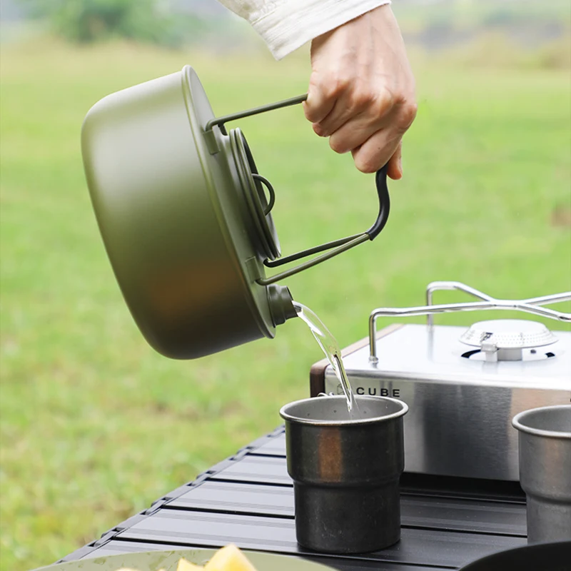 Outdoor Camping 304 Stainless Steel Cookware Set army Green Camping Kettle Water Cup Cookware Set Non-Stick Food With Coating
Outdoor Camping 304 Stainless Steel Cookware Set army Green Camping Kettle Water Cup Cookware Set Non-Stick Food With Coating