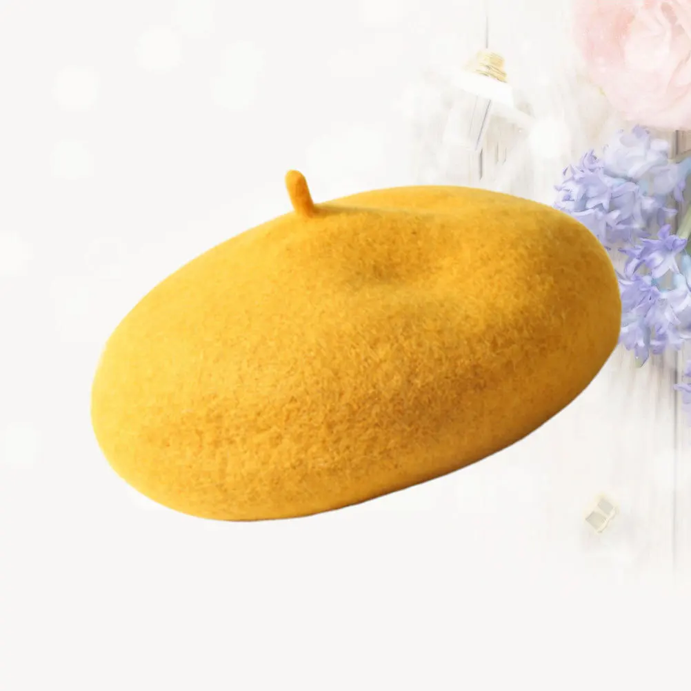 Children Beret Hat Warm Lightweight Washable For Autumn Winter Spring Girls French Style Yellow
Children Beret Hat Warm Lightweight Washable For Autumn Winter Spring Girls French Style Yellow