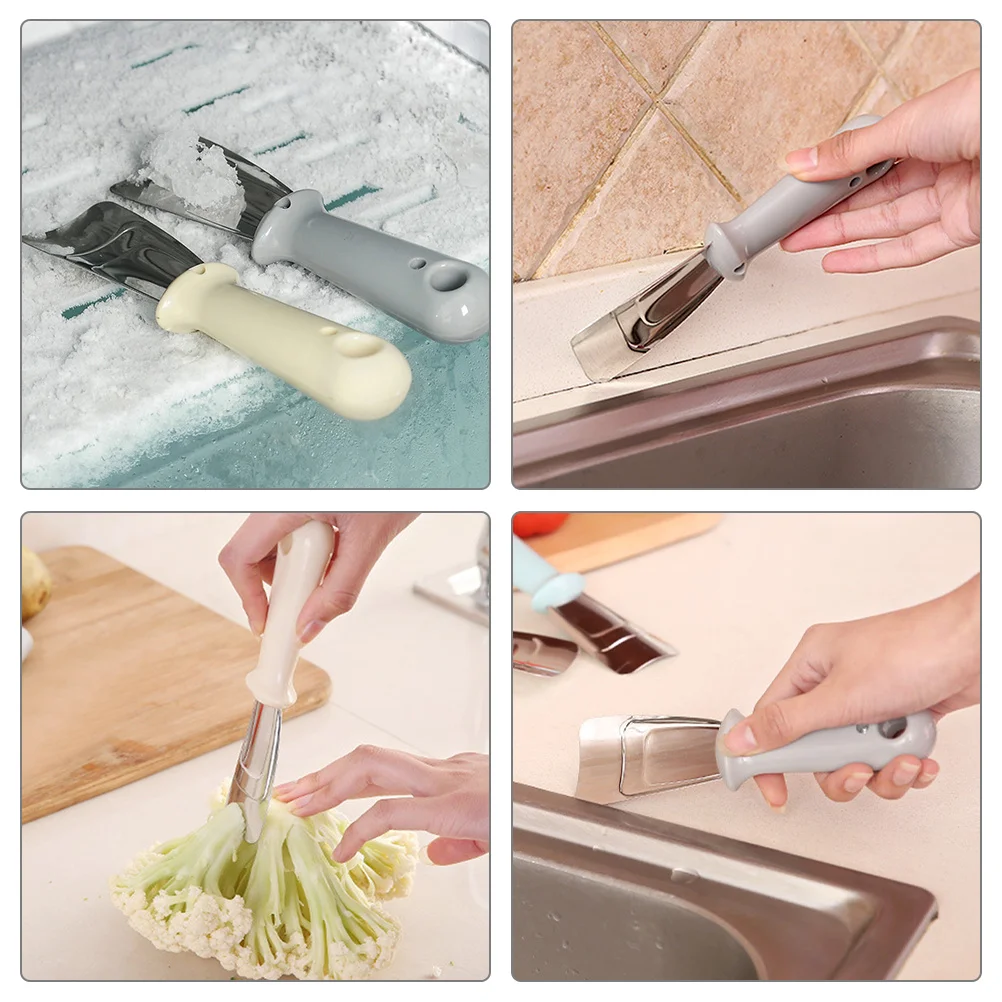2Pcs Strong Ice Remover for Refrigerator Stainless Steel Freezer Scraper with Hanging Hole Kitchen Deicing Cleaning Tool
2Pcs Strong Ice Remover for Refrigerator Stainless Steel Freezer Scraper with Hanging Hole Kitchen Deicing Cleaning Tool
