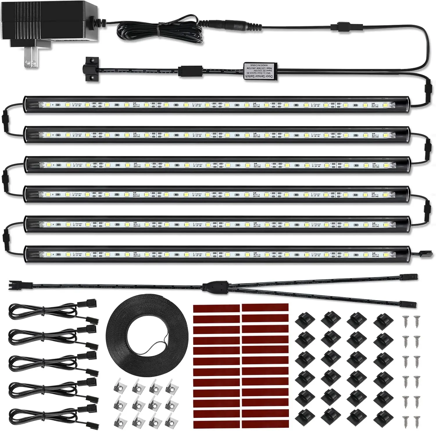 Automatic LED Safe Lighting Kit with Door Sensor, 6 Slim Light Bars for Cabinets & Closets, Easy Plug-in Installation
Automatic LED Safe Lighting Kit with Door Sensor, 6 Slim Light Bars for Cabinets & Closets, Easy Plug-in Installation