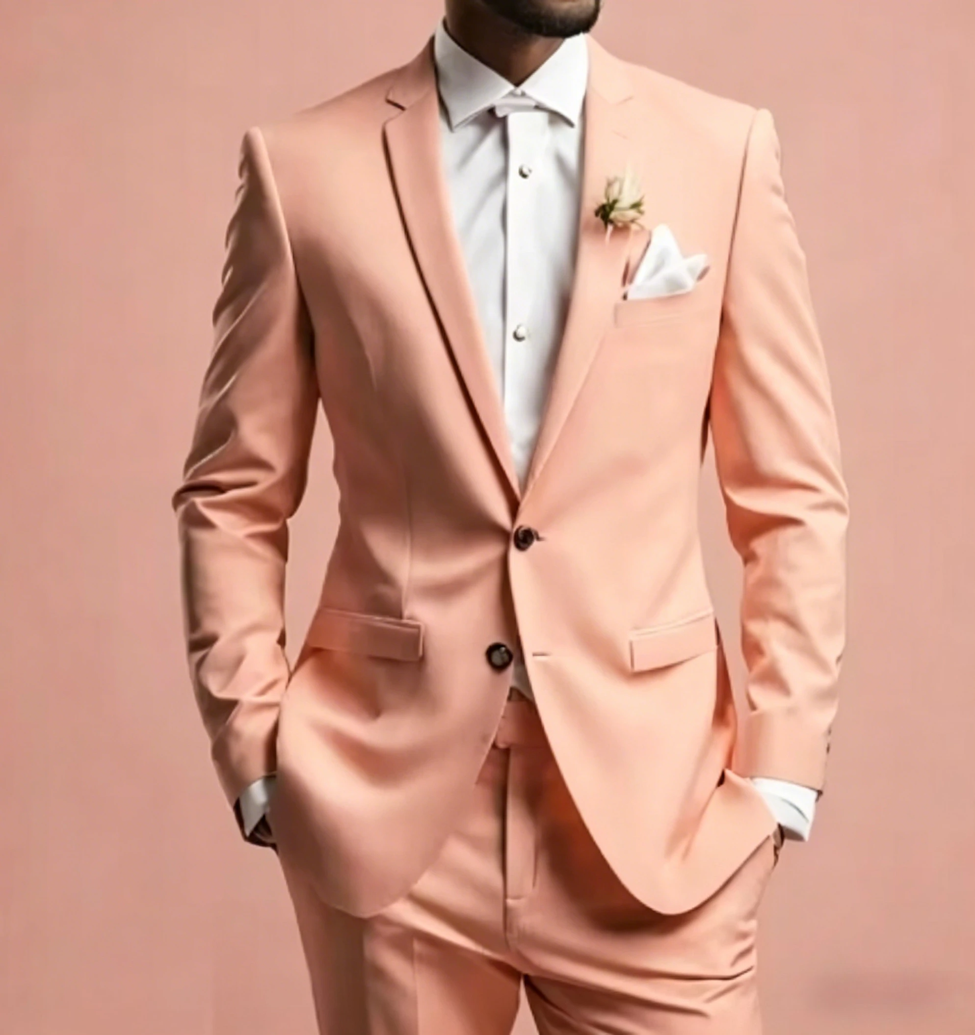 New Light Orange Formal Occasion Men Suit Groom Groomsman Wedding Party Prom Business Male Tuxedos 2 Piece Set Blazer Pants
New Light Orange Formal Occasion Men Suit Groom Groomsman Wedding Party Prom Business Male Tuxedos 2 Piece Set Blazer Pants