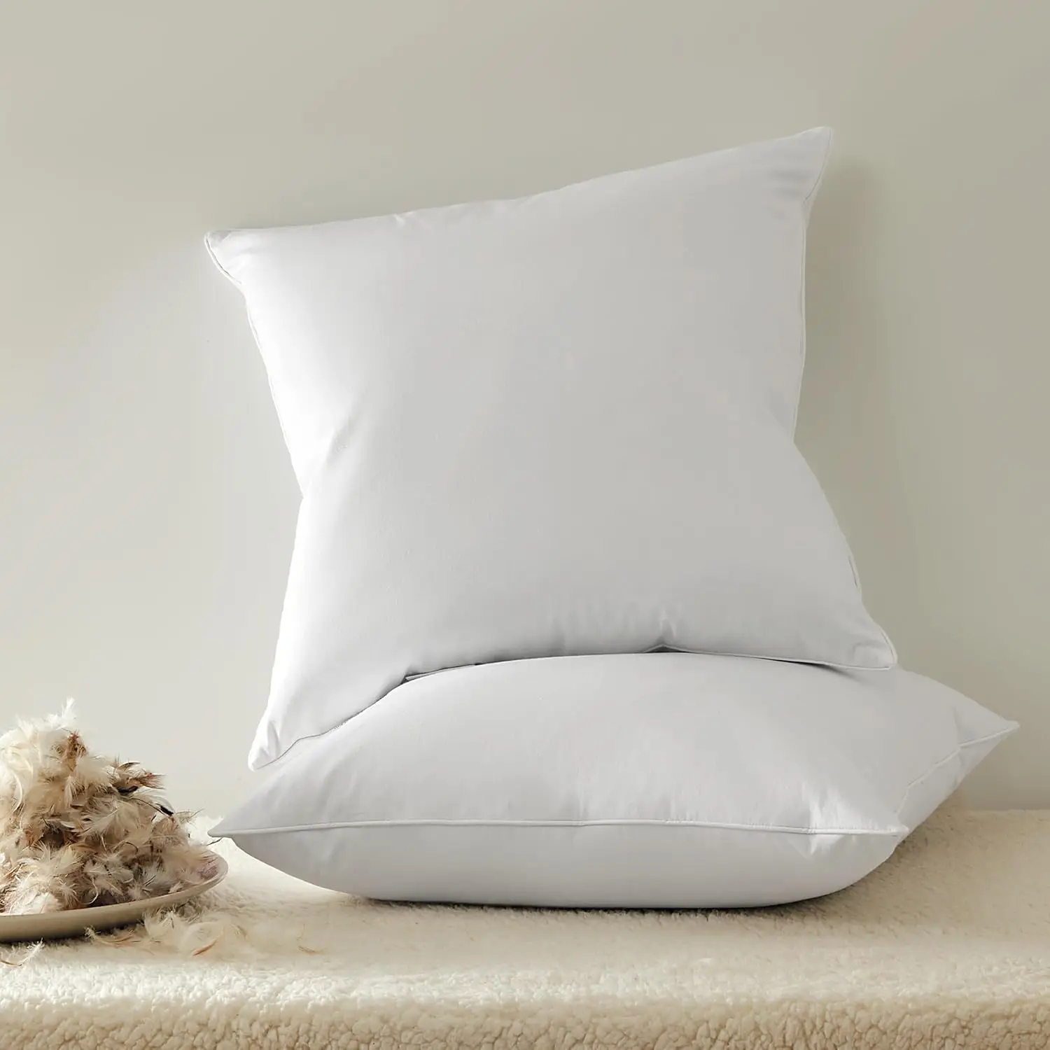 Throw Pillows Insert 20X20(Pa Of 2, White), Down Feather Throw Pillow Insert For Sofa, Bed And Couch, Decorative Pillows, 100%
Throw Pillows Insert 20X20(Pa Of 2, White), Down Feather Throw Pillow Insert For Sofa, Bed And Couch, Decorative Pillows, 100%