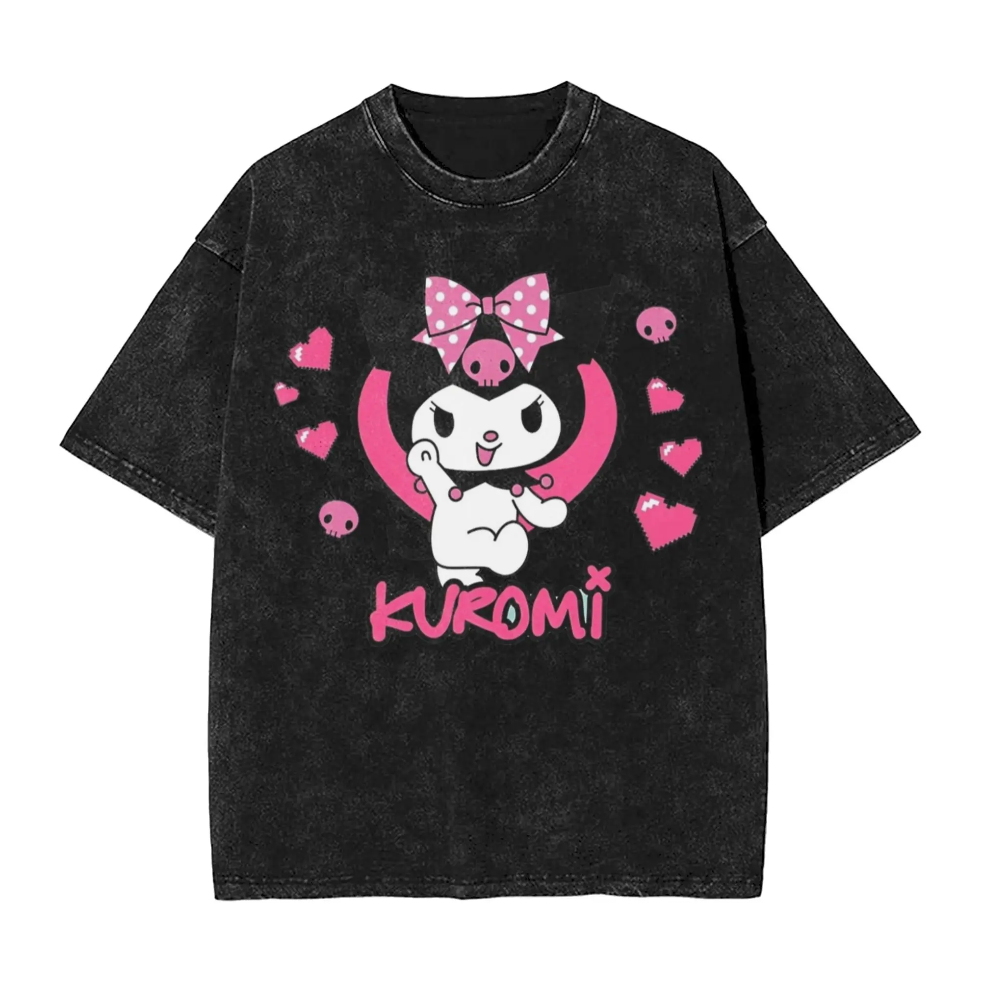 Промытая футболка Kuromi Street Art Готическое аниме Хип-хоп Модная футболка Harajuku Уличная одежда Хлопковые топы с принтом Футболки для мужчин и женщин
Промытая футболка Kuromi Street Art Готическое аниме Хип-хоп Модная футболка Harajuku Уличная одежда Хлопковые топы с принтом Футболки для мужчин и женщин