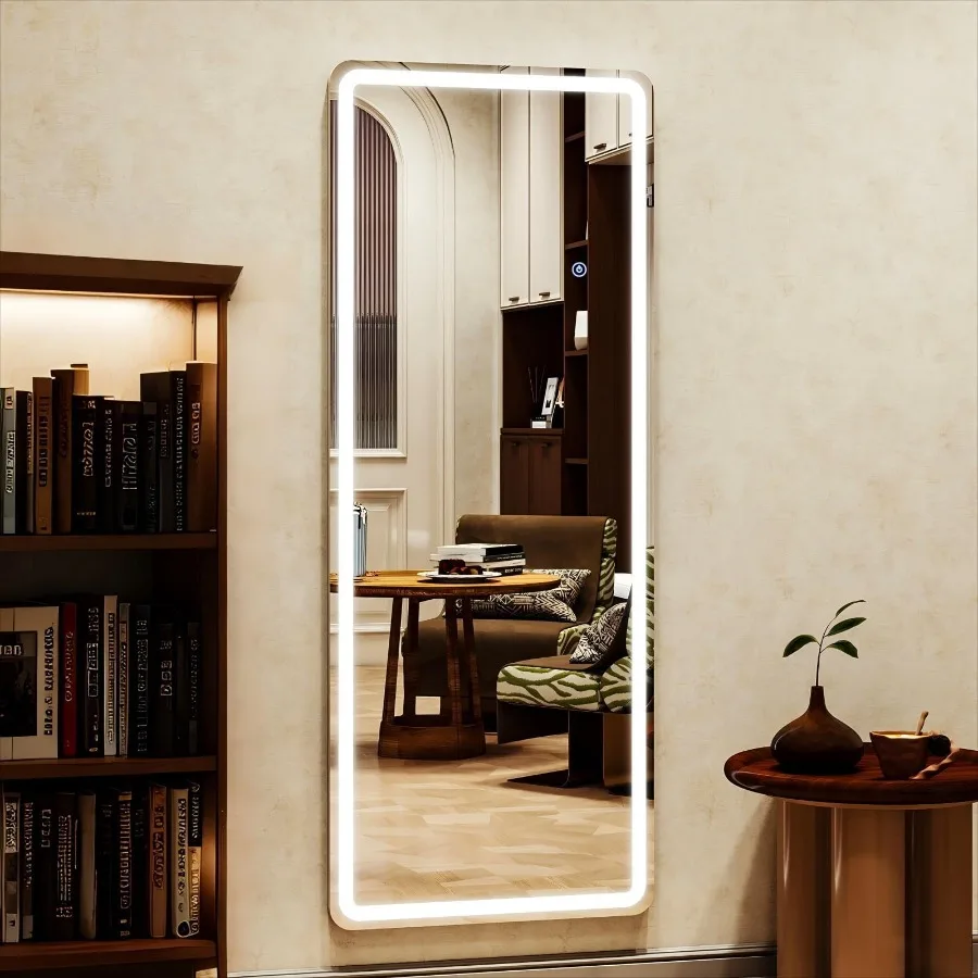 21"x64" Rectangular Standing Mirror Full Length Mirror with LED Lights White
21"x64" Rectangular Standing Mirror Full Length Mirror with LED Lights White