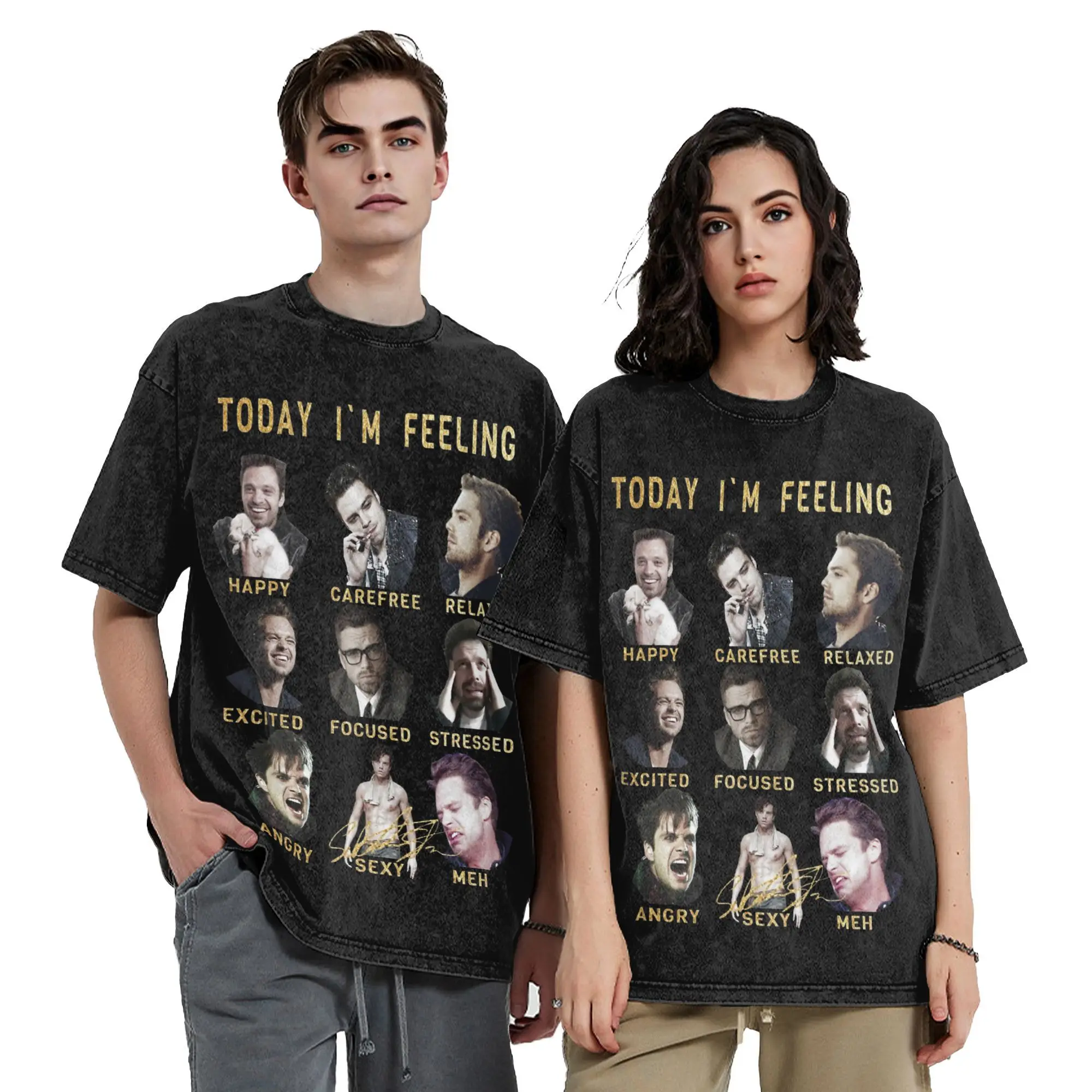 Sebastian Stan Feelings - Bucky Barnes - Gold Edition Vintage Washed T-Shirts Pure Cotton Tees Short Sleeve T Shirts Clothes
Sebastian Stan Feelings - Bucky Barnes - Gold Edition Vintage Washed T-Shirts Pure Cotton Tees Short Sleeve T Shirts Clothes