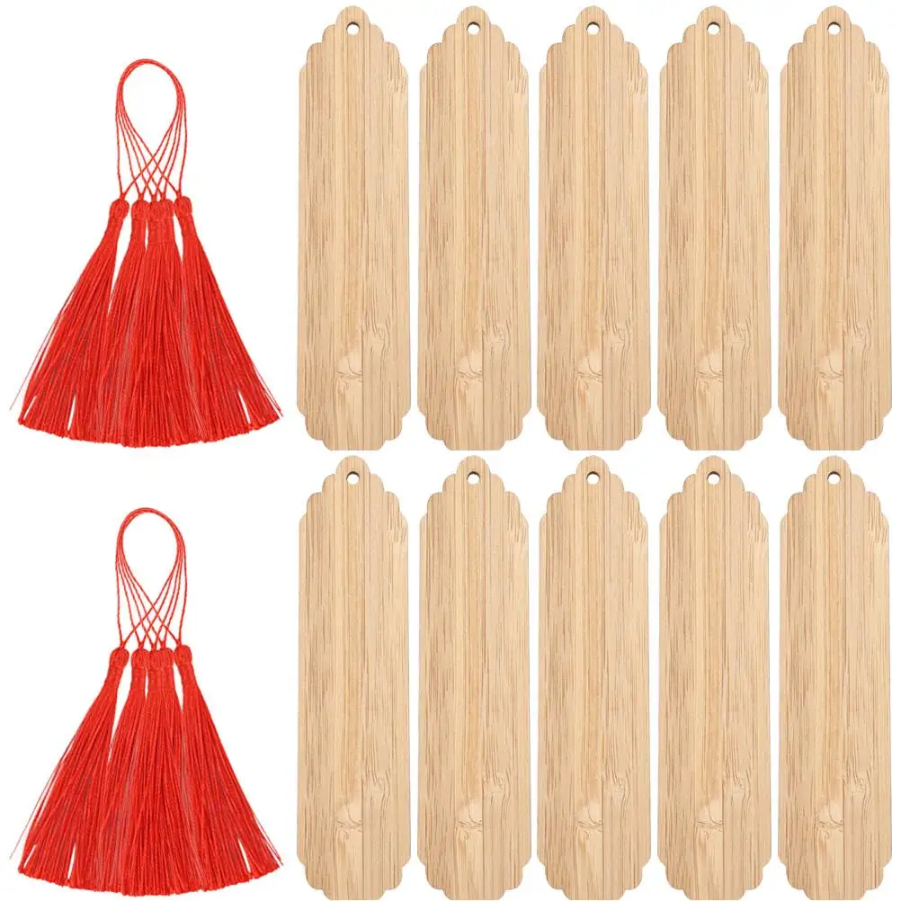 DIY Engraved Bookmarks 10 Sets Blank Wooden Bamboo Board Markers for Reading School Craft Gifts Unfinished Hanging Tags
DIY Engraved Bookmarks 10 Sets Blank Wooden Bamboo Board Markers for Reading School Craft Gifts Unfinished Hanging Tags