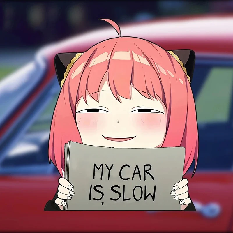 Ania Fujie Spies' Homecoming Head Facial Bag Body Door Cartoon Sticker anime Creative Reflective "MY CAR IS SLOW"Sticker
Ania Fujie Spies' Homecoming Head Facial Bag Body Door Cartoon Sticker anime Creative Reflective "MY CAR IS SLOW"Sticker