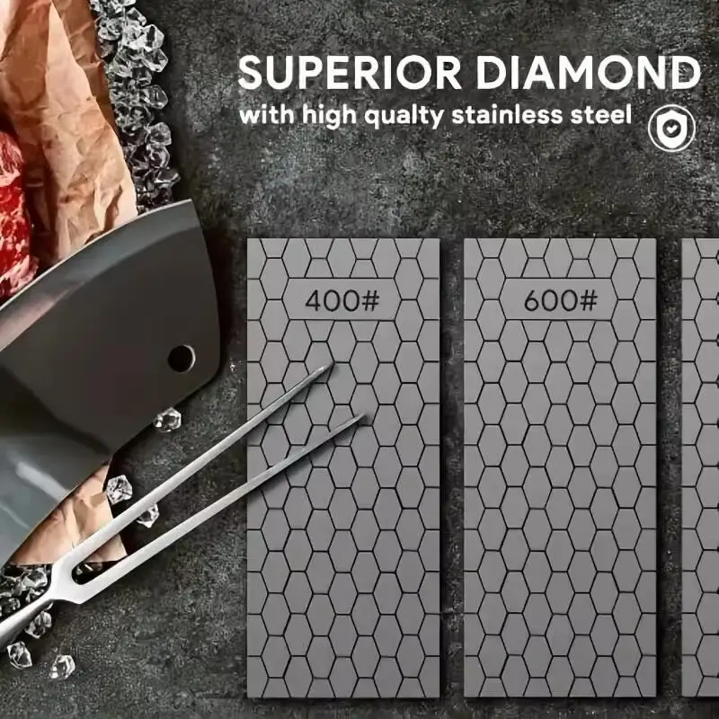 Diamond Knife Sharpener Sharpening Stone Grit 240-3000# Grindstone Diamond Tool Coarse To Fine Grinding Whetstone Kitchen Knives
Diamond Knife Sharpener Sharpening Stone Grit 240-3000# Grindstone Diamond Tool Coarse To Fine Grinding Whetstone Kitchen Knives