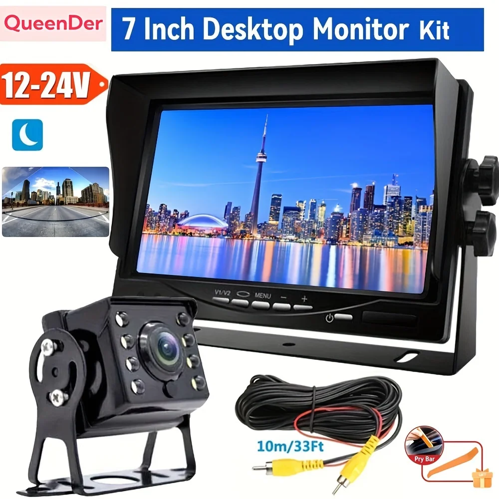 7 Inch U-Shape Monitor Backup Camera Kit for Car - 12-24V AC Power, No Pixels, Easy Installation, with Rear View Backup Camera
7 Inch U-Shape Monitor Backup Camera Kit for Car - 12-24V AC Power, No Pixels, Easy Installation, with Rear View Backup Camera