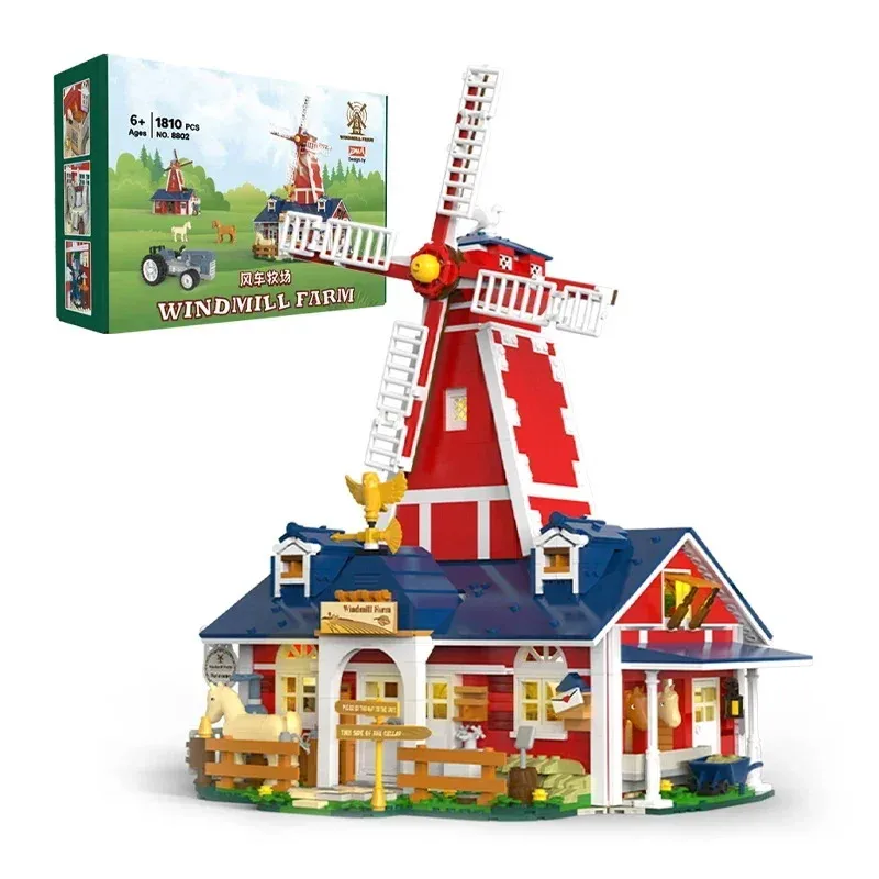 1810PCS Windmill Farm Building Blocks With USB Light Red Barn Stable House Model Bricks Set Desktop Decor DIY Toy Holiday Gifts
1810PCS Windmill Farm Building Blocks With USB Light Red Barn Stable House Model Bricks Set Desktop Decor DIY Toy Holiday Gifts
