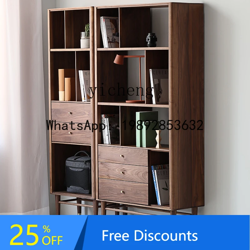 LYY ZC Bookcase Shelf Modern Minimalist Black Walnut Solid Wood Bookcase Bookshelf Grid Cabinet
LYY ZC Bookcase Shelf Modern Minimalist Black Walnut Solid Wood Bookcase Bookshelf Grid Cabinet