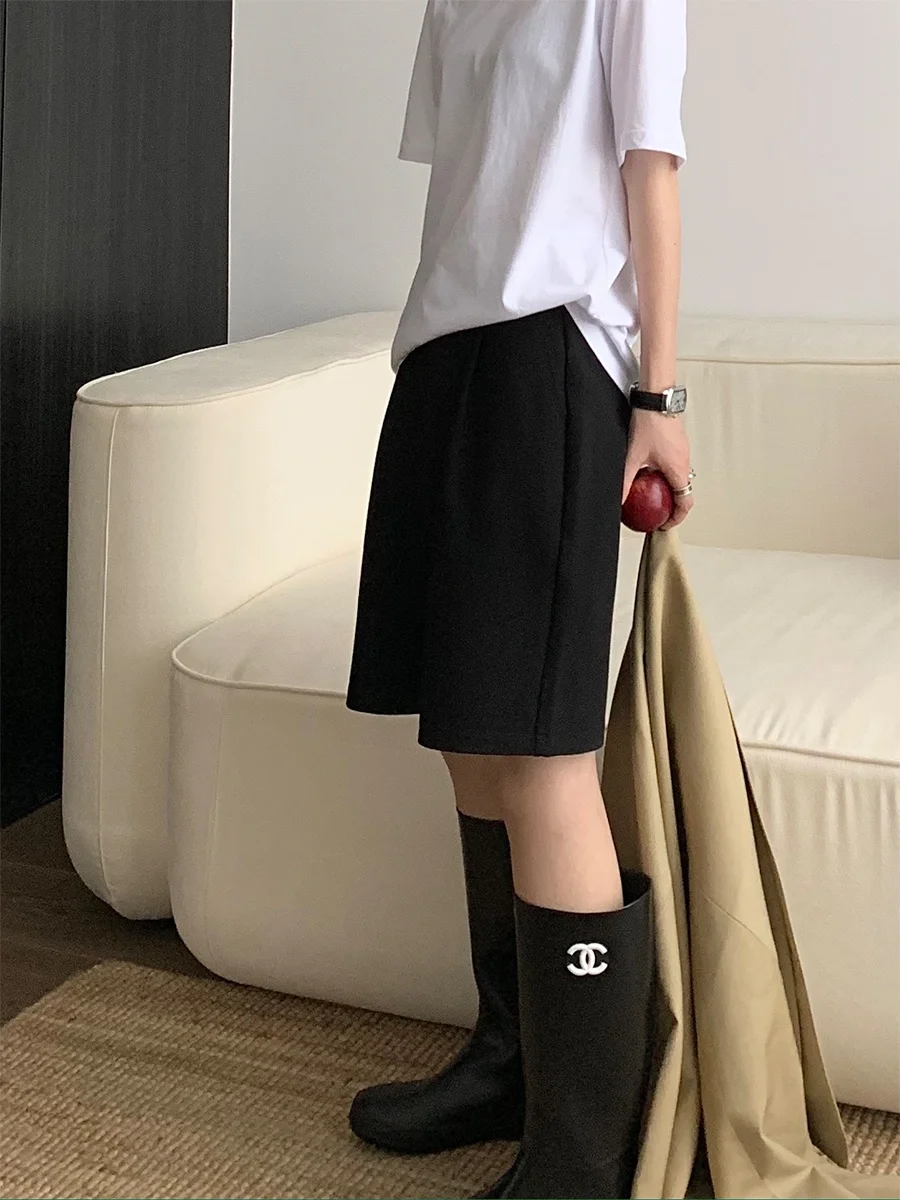 Bling Bubble High Waist Trousers Straight Cut Drapey Five-Quarter Length Casual Pants for Petite Women Summer Faion
Bling Bubble High Waist Trousers Straight Cut Drapey Five-Quarter Length Casual Pants for Petite Women Summer Faion