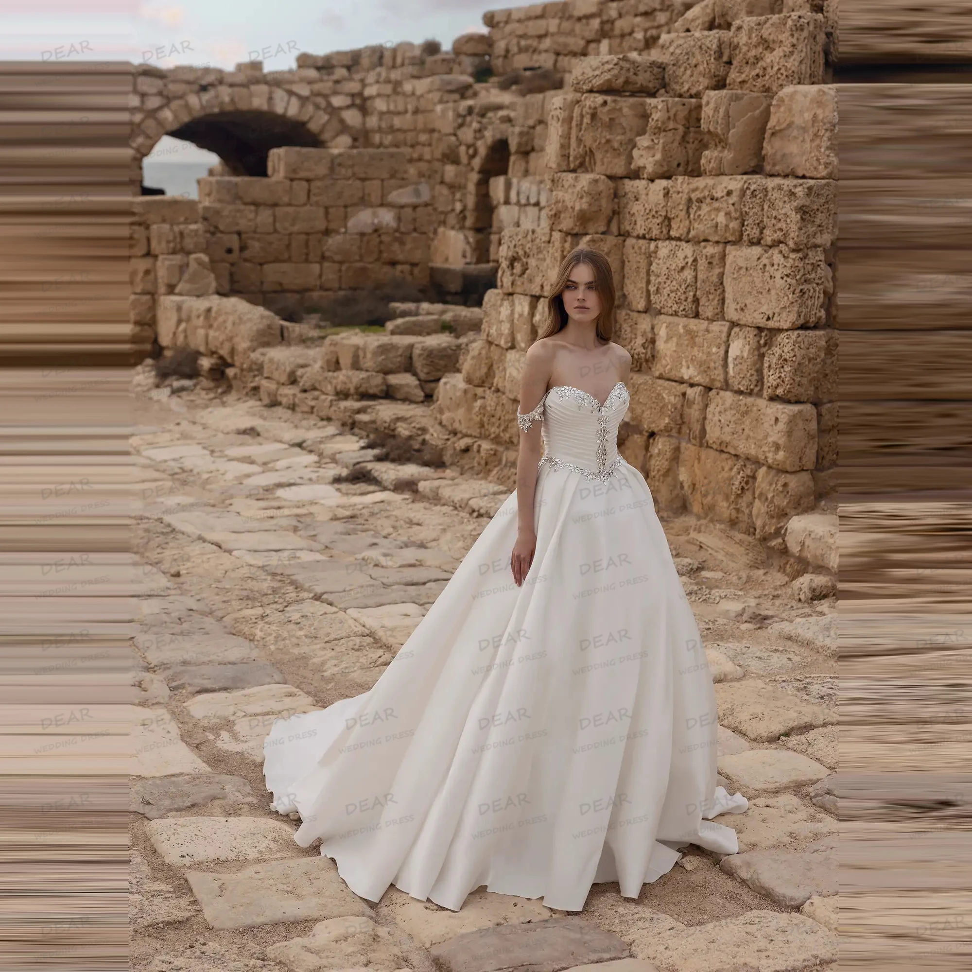 Exquisite Sequined Wedding Dresses Women's A Line Sexy Sweetheart Sleeveless Backless Bride Gowns Vestidos De Novia Customized
Exquisite Sequined Wedding Dresses Women's A Line Sexy Sweetheart Sleeveless Backless Bride Gowns Vestidos De Novia Customized