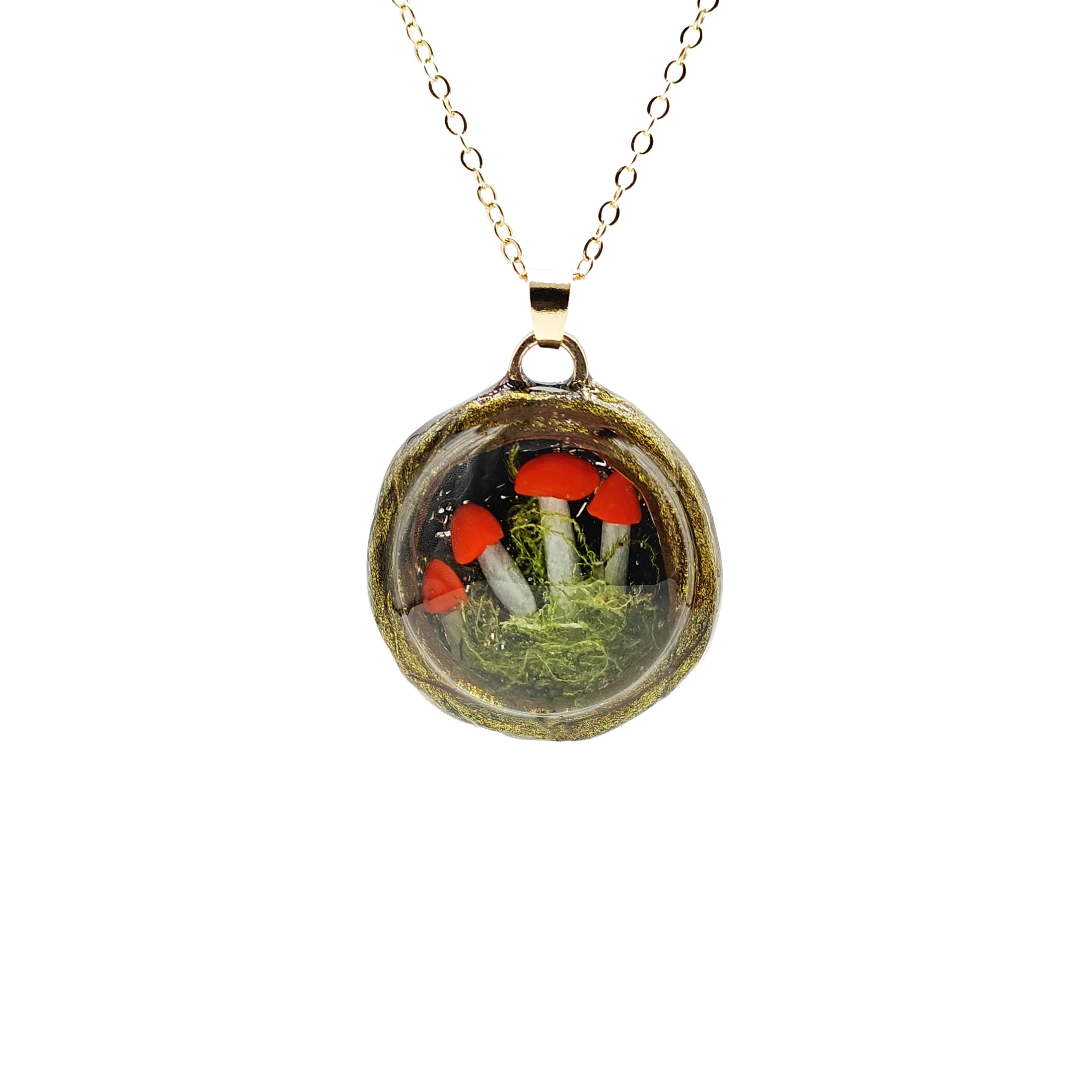 Красный грибной мох 3D миниатюрный садовый пейзаж золотого цвета кулон-цепочка длинное ожерелье женские модные украшения в стиле бохо ручной работы
Красный грибной мох 3D миниатюрный садовый пейзаж золотого цвета кулон-цепочка длинное ожерелье женские модные украшения в стиле бохо ручной работы
