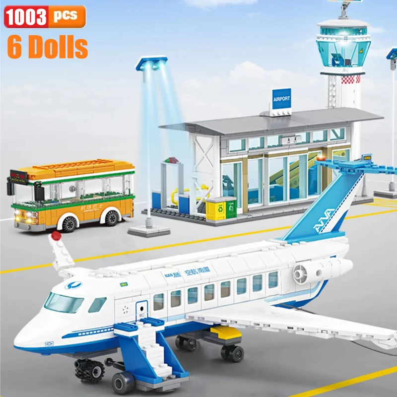 Ideas City Airport Civil Airplane Station Shuttle Bus Control Tower Building Blocks Airliner Model Bricks Toys For Kids Gift MOC
Ideas City Airport Civil Airplane Station Shuttle Bus Control Tower Building Blocks Airliner Model Bricks Toys For Kids Gift MOC