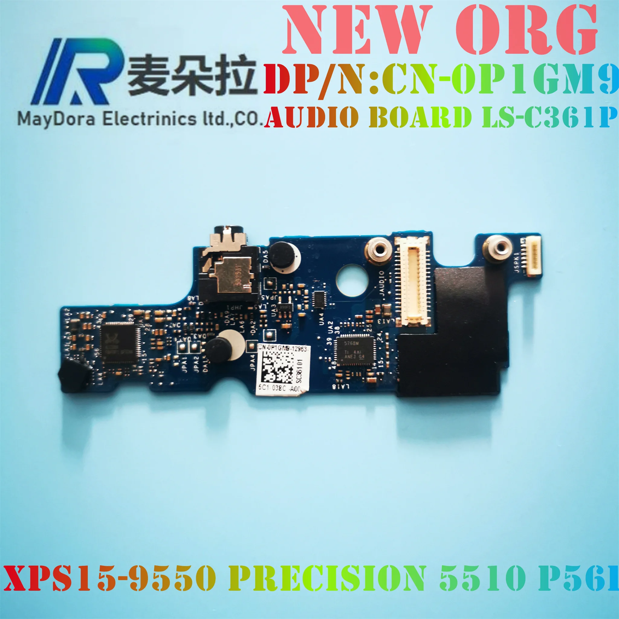 NEW ORG Laptop Audio board for DELL XPS15 9550 Precision 5510 P56F Laptop LS-C361P 0P1GM9 P1GM9
NEW ORG Laptop Audio board for DELL XPS15 9550 Precision 5510 P56F Laptop LS-C361P 0P1GM9 P1GM9