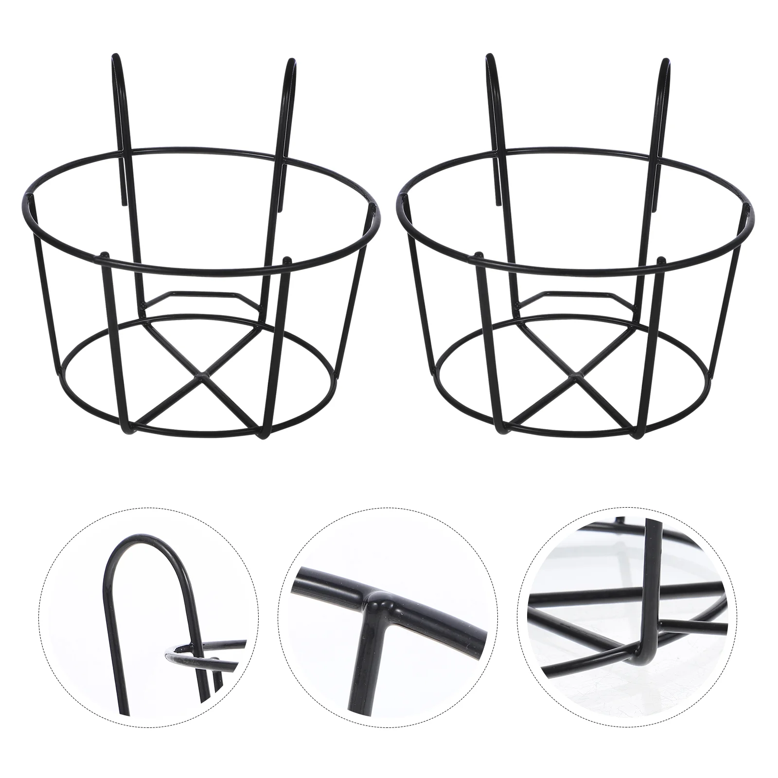 2 Pcs Clothes Hanging Rack Bonsai Basket Frame Flowerpot Stand Shelf Black Plant Hook
2 Pcs Clothes Hanging Rack Bonsai Basket Frame Flowerpot Stand Shelf Black Plant Hook