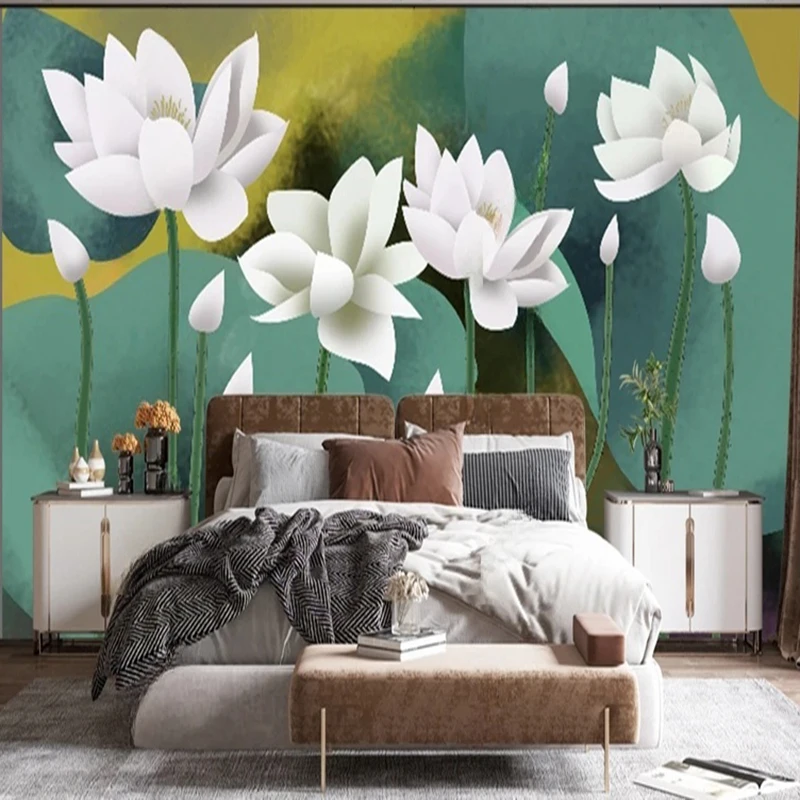 Custom Wallpaper Modern 3D White Flowers Photo Wall Murals Living Room Bedroom Office Home Decor Background Wall Covering
Custom Wallpaper Modern 3D White Flowers Photo Wall Murals Living Room Bedroom Office Home Decor Background Wall Covering