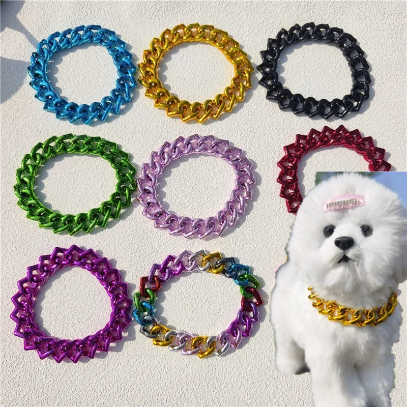 Bling Colorful Dog Chain Collar Heart Chain Collar Luxury Puppy Cat Chain Collar Dog Jewelry Pet Grooming Supplies
Bling Colorful Dog Chain Collar Heart Chain Collar Luxury Puppy Cat Chain Collar Dog Jewelry Pet Grooming Supplies
