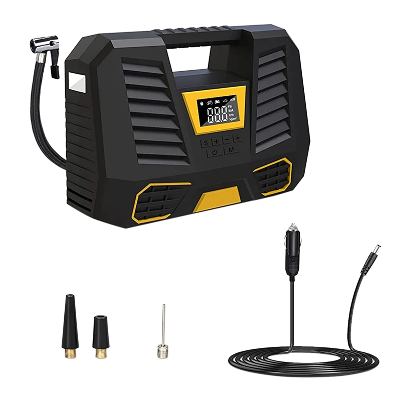 Rechargeable Wireless Air Compressor Tire Inflator 12V DC Car Pump With Digital Pressure Gauge Emergency Led Light
Rechargeable Wireless Air Compressor Tire Inflator 12V DC Car Pump With Digital Pressure Gauge Emergency Led Light