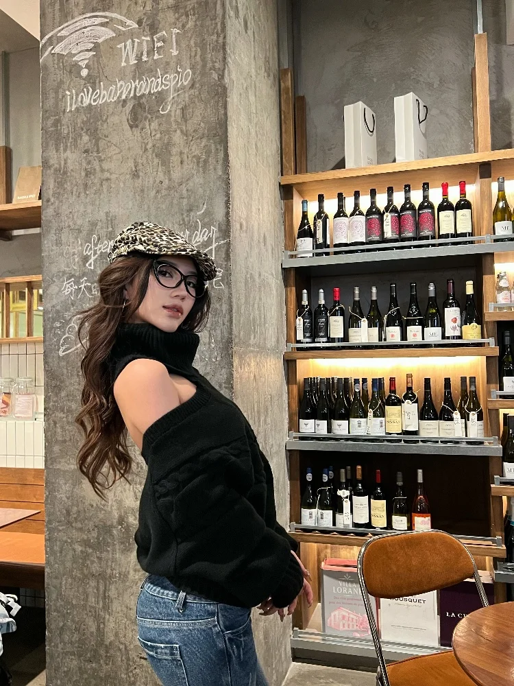 Tempt Women's High Collar Loose Knitted Sweater Double Sided oulder Baring Comfortable Soft Autumn Winter Faion Top
Tempt Women's High Collar Loose Knitted Sweater Double Sided oulder Baring Comfortable Soft Autumn Winter Faion Top